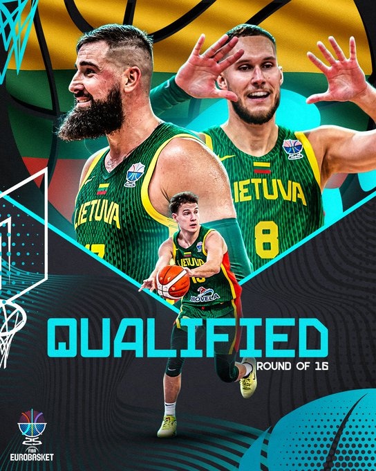 立陶宛男篮锁定16强席位 B组德国芬兰同步晋级
